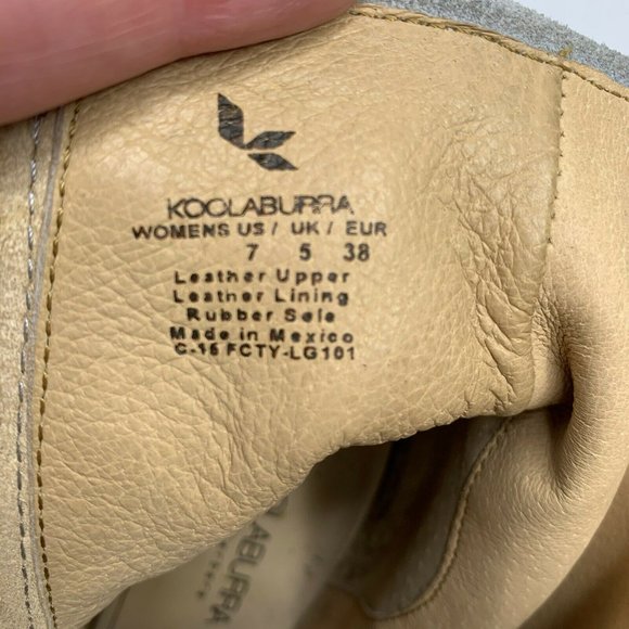 Koolaburra Piaz II Fringe Leather Open Toe Sandals Heron Gray Shoes Women’s Sz 7 - Picture 7 of 10